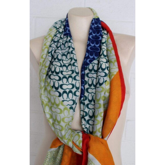 NWT Sacred Threads Artistic Colorful Patchwork Scarf Stripe Print Long Scarf - Picture 2 of 5